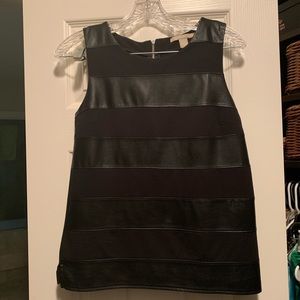 Faux Leather Sleeveless Top